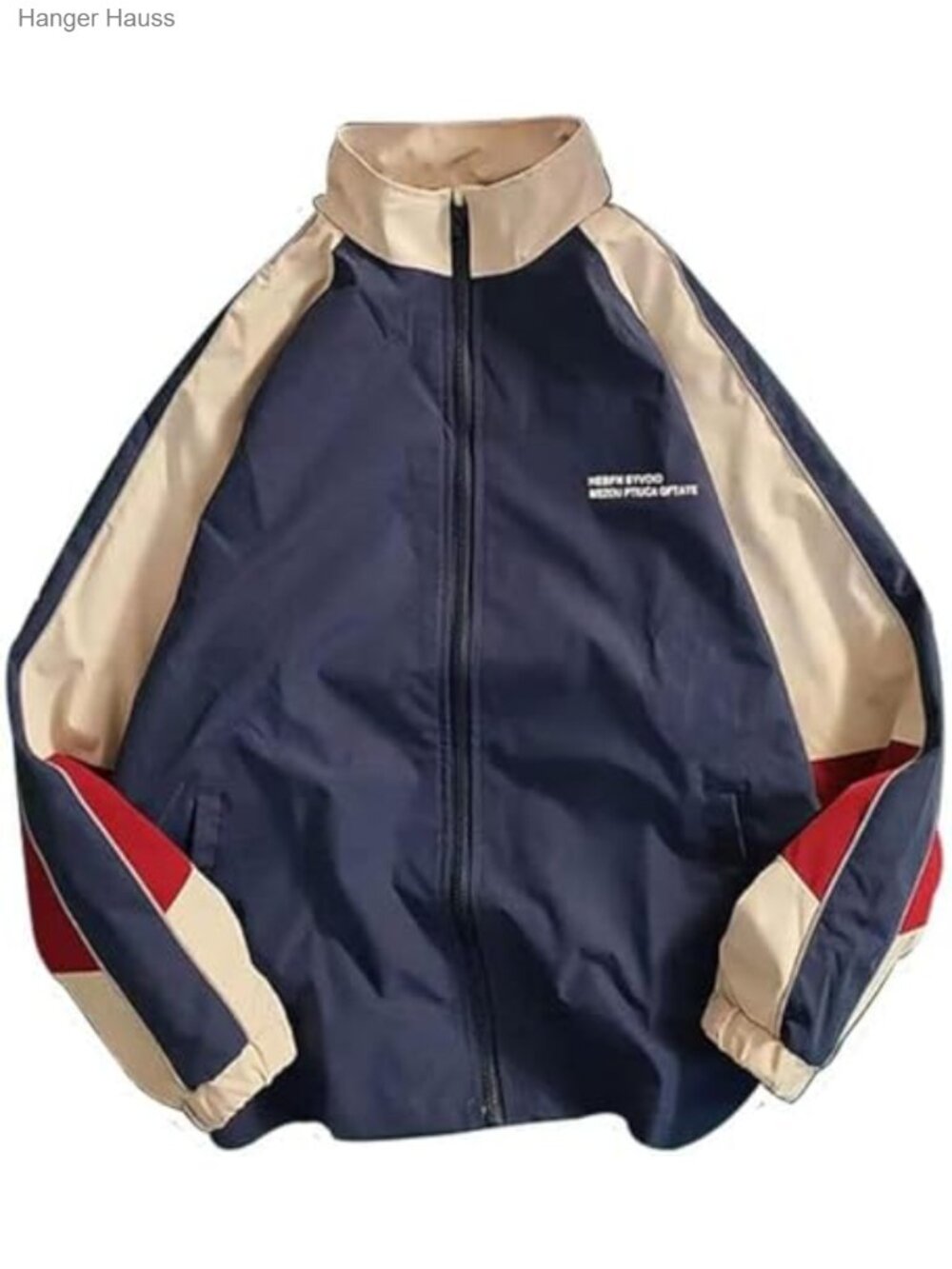 Vintage Patchwork Bomber Jacket Lightweight Windbreaker Streetwear